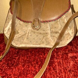 Vintage Authentic Gucci Brown Leather Crossbody Bag. Please Read Below